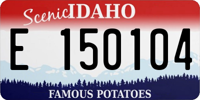 ID license plate E150104