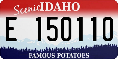 ID license plate E150110