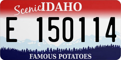 ID license plate E150114