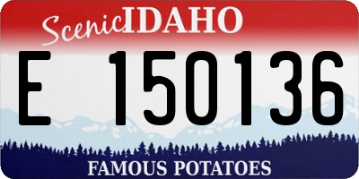 ID license plate E150136
