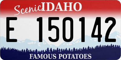 ID license plate E150142