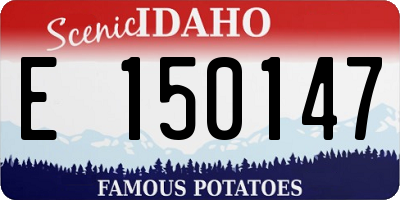 ID license plate E150147