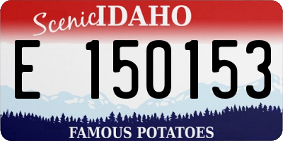 ID license plate E150153