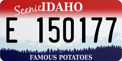 ID license plate E150177