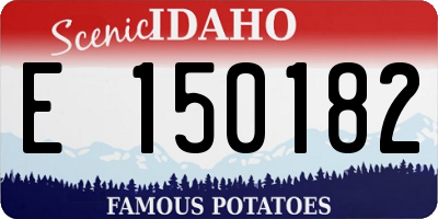 ID license plate E150182