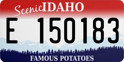 ID license plate E150183