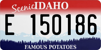 ID license plate E150186