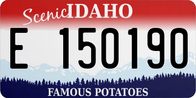 ID license plate E150190