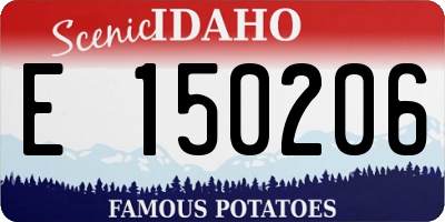 ID license plate E150206