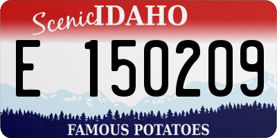 ID license plate E150209
