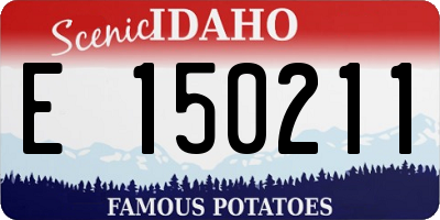 ID license plate E150211