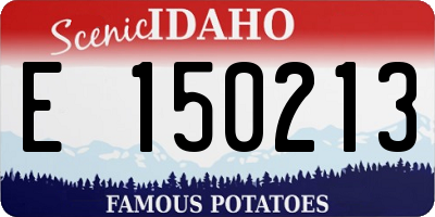 ID license plate E150213