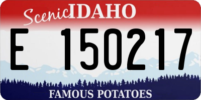 ID license plate E150217