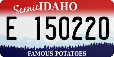 ID license plate E150220