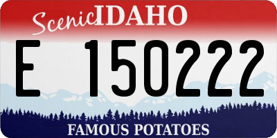 ID license plate E150222