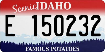 ID license plate E150232