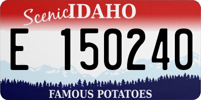 ID license plate E150240