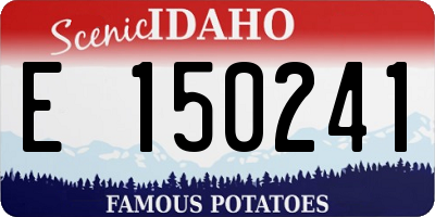 ID license plate E150241