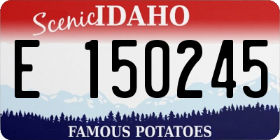 ID license plate E150245