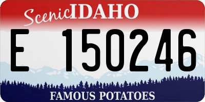 ID license plate E150246