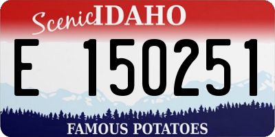 ID license plate E150251