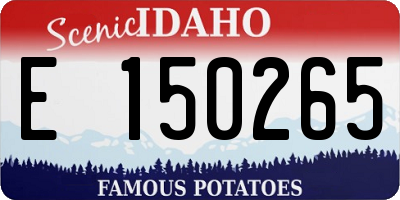 ID license plate E150265