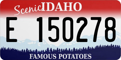 ID license plate E150278