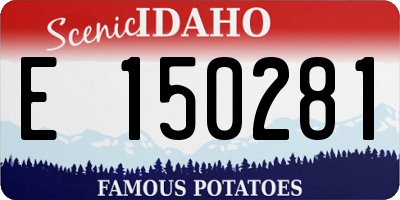ID license plate E150281