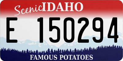 ID license plate E150294
