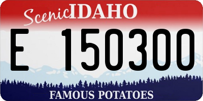 ID license plate E150300