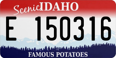 ID license plate E150316
