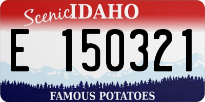ID license plate E150321
