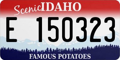 ID license plate E150323