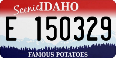 ID license plate E150329