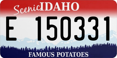 ID license plate E150331