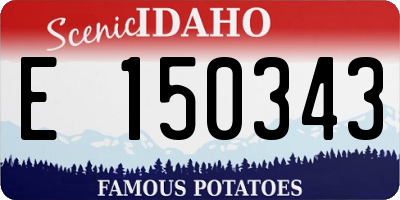 ID license plate E150343