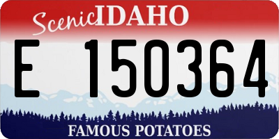 ID license plate E150364