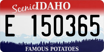 ID license plate E150365