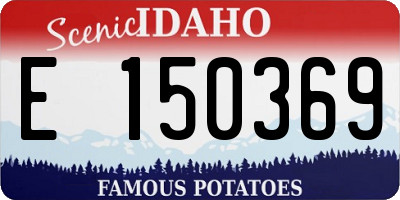 ID license plate E150369