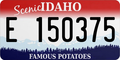 ID license plate E150375