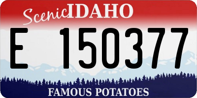 ID license plate E150377