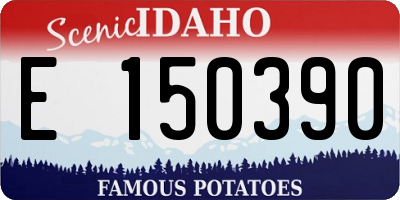 ID license plate E150390