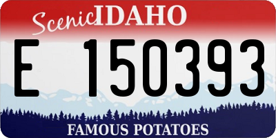 ID license plate E150393
