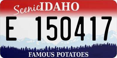 ID license plate E150417