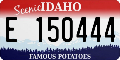 ID license plate E150444
