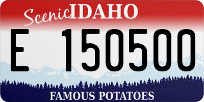 ID license plate E150500
