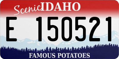 ID license plate E150521