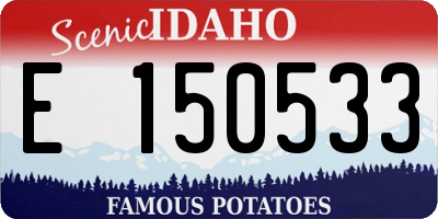 ID license plate E150533