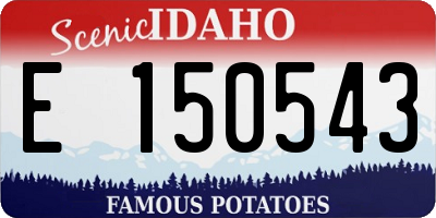 ID license plate E150543