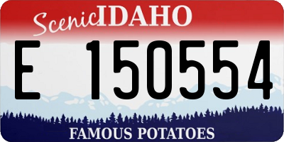 ID license plate E150554